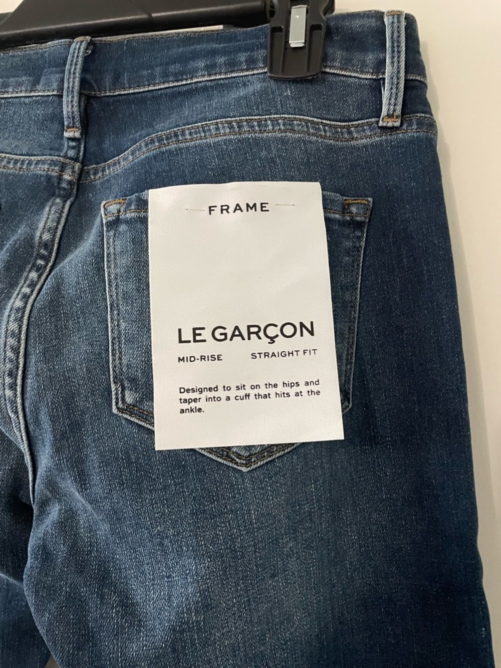 Frame Le Garcon mid-rise straight fit Jean - Picture 4 of 4